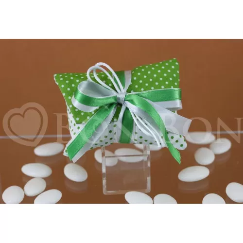 Sacchetto prima comunione pois verde busta lettera grande Liete Creazioni - 1