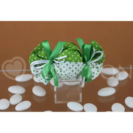 Sacchetto prima comunione pois verde caramella Liete Creazioni - 1