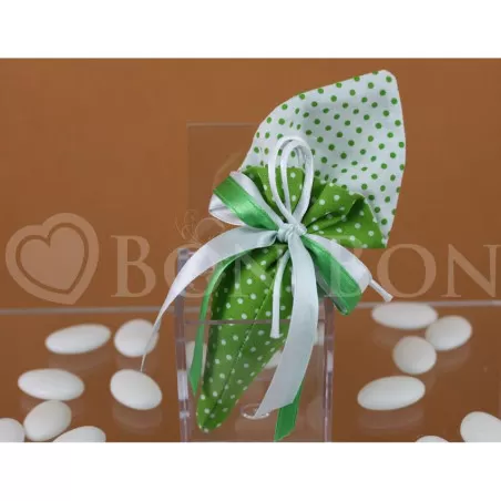 Sacchetto prima comunione pois verde cono Liete Creazioni - 1