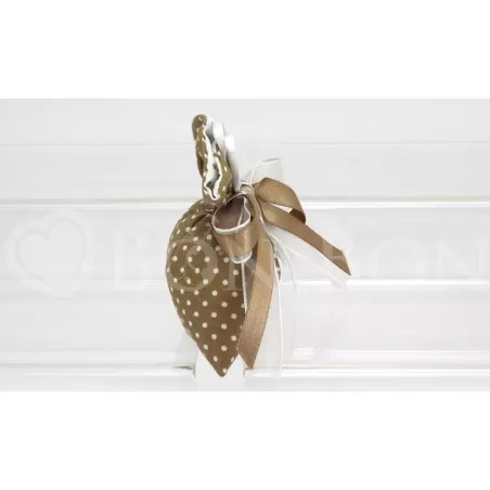 Sacchetto matrimonio pois nocciola busta a Incrocio Liete Creazioni - 2