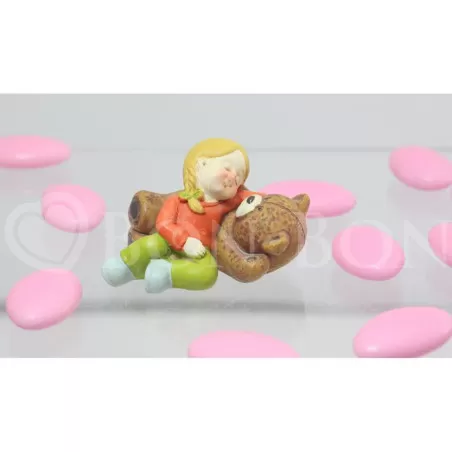 Bambina con Orsacchiotto che dorme Outlet - 1