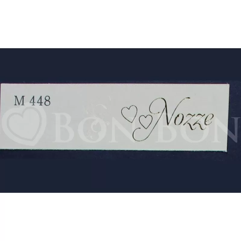 Confezione da 20 bigliettini panna con scritta nozze e cuori - 1