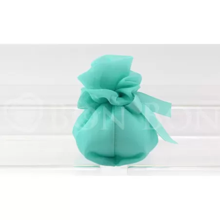 Sacchetto matrimonio 2027 organza fagotto grande tiffany con rosa Liete Creazioni - 2