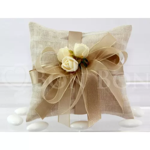 Sacchetto matrimonio 2060 misto natura ecrù cuscino quadrato Liete Creazioni - 1