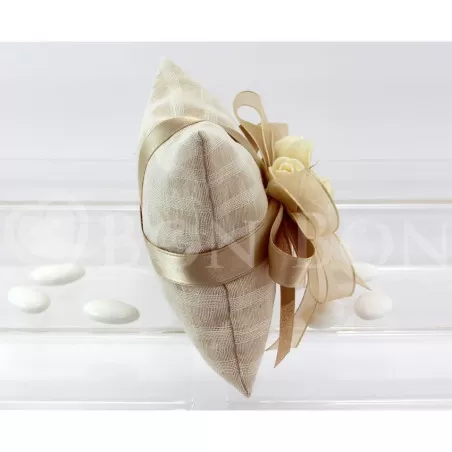 Sacchetto matrimonio 2060 misto natura ecrù cuscino quadrato Liete Creazioni - 2
