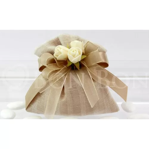 Sacchetto matrimonio 2062 misto natura ecrù busta grande Liete Creazioni - 1