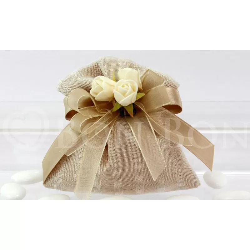 Sacchetto matrimonio 2062 misto natura ecrù busta grande Liete Creazioni - 1