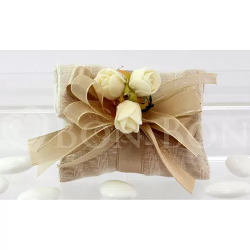 Sacchetto matrimonio 2064 misto natura ecrù busta lettera Liete Creazioni - 1