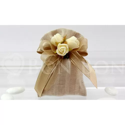 Sacchetto matrimonio 2071 misto natura ecrù busta Liete Creazioni - 1