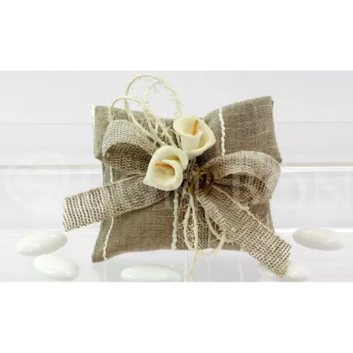 Sacchetto prima comunione tivet ecru busta lettera Liete Creazioni - 1