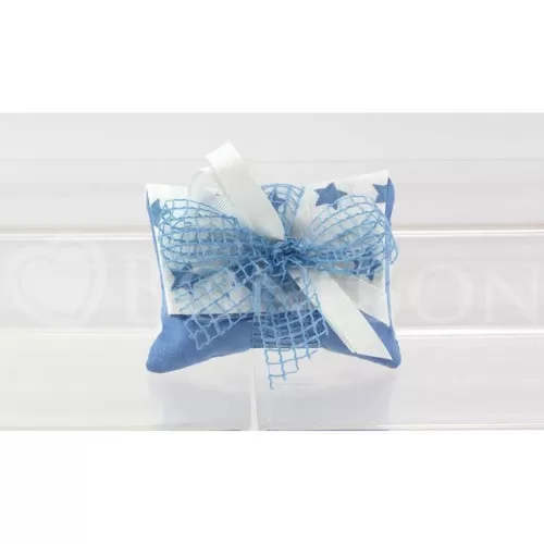 Sacchetto nascita e battesimo 2153 stellina celeste busta lettera piccola Liete Creazioni - 1