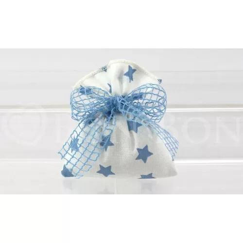 Sacchetto nascita e battesimo 2223 stellina celeste busta piccola Liete Creazioni - 1