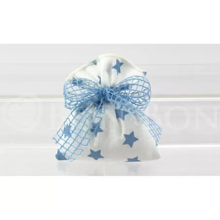 Sacchetto nascita e battesimo 2223 stellina celeste busta piccola Liete Creazioni - 1