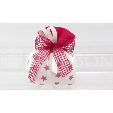 Sacchetto nascita e battesimo 2155 stellina rosa fagotto Liete Creazioni - 1
