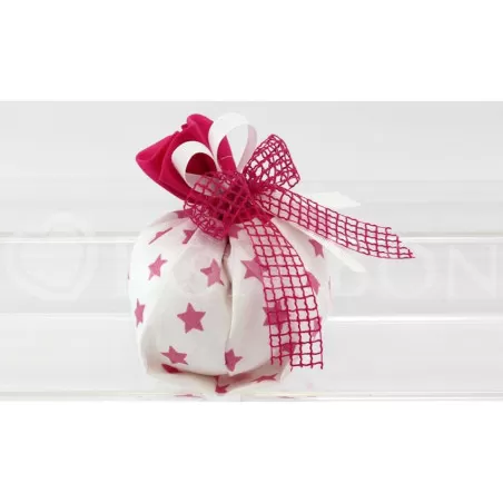 Sacchetto nascita e battesimo 2155 stellina rosa fagotto Liete Creazioni - 2