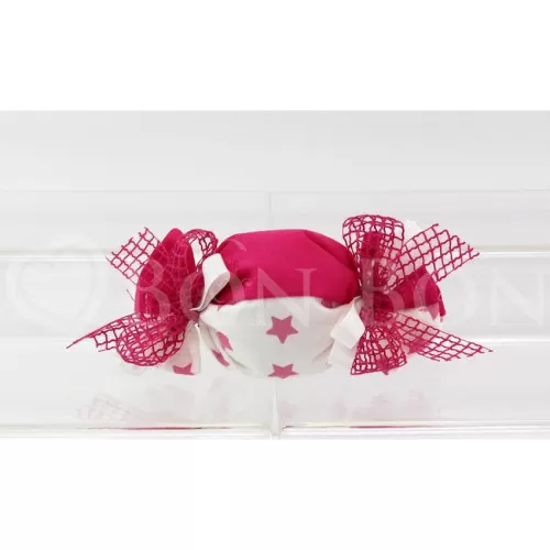 Sacchetto nascita e battesimo 2157 stellina rosa caramella Liete Creazioni - 1