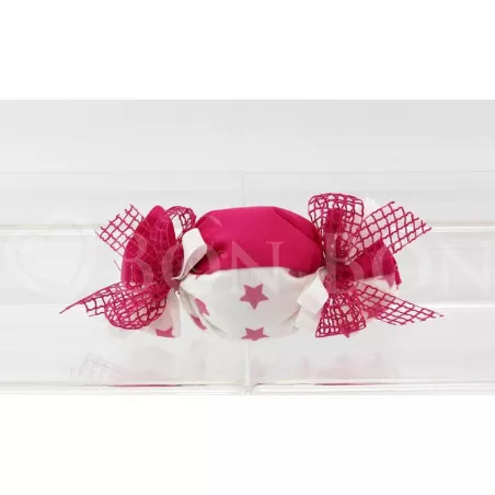 Sacchetto nascita e battesimo 2157 stellina rosa caramella Liete Creazioni - 1