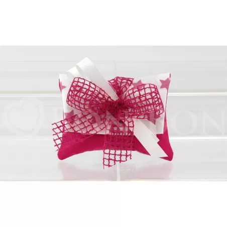 Sacchetto nascita e battesimo 2159 stellina rosa busta lettera piccola Liete Creazioni - 1