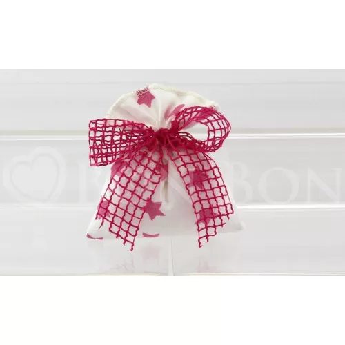 Sacchetto nascita e battesimo 2161 stellina rosa busta piccola Liete Creazioni - 1