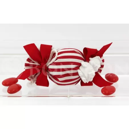 Sacchetto laurea righe rosso caramella Liete Creazioni - 1