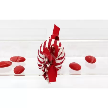 Sacchetto laurea righe rosso caramella Liete Creazioni - 2