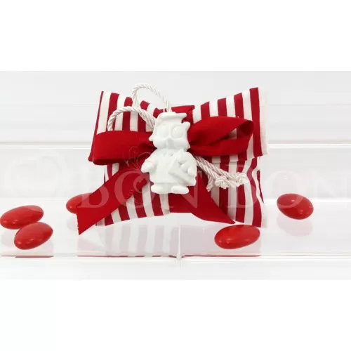 Sacchetto laurea righe rosso busta lettera Liete Creazioni - 1