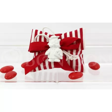 Sacchetto laurea righe rosso busta lettera Liete Creazioni - 1