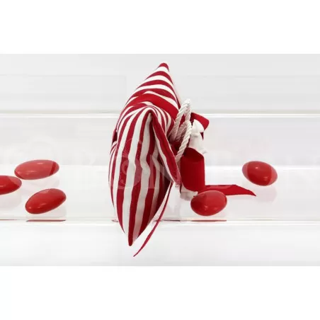 Sacchetto laurea righe rosso busta lettera Liete Creazioni - 2