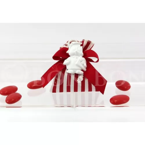 Sacchetto laurea righe rosso busta piccola Liete Creazioni - 1