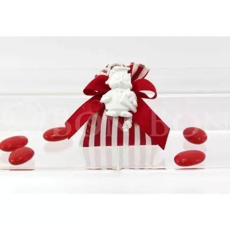 Sacchetto laurea righe rosso busta piccola Liete Creazioni - 1