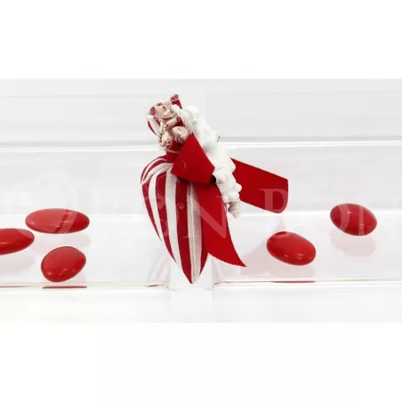 Sacchetto laurea righe rosso busta piccola Liete Creazioni - 2