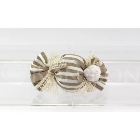 Sacchetto matrimonio 2171 righe nocciola caramella Liete Creazioni - 1