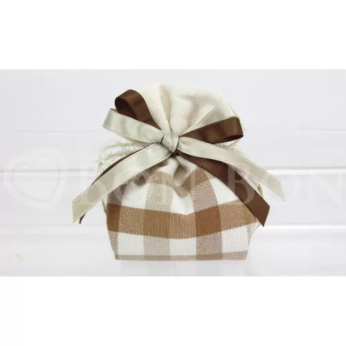 Sacchetto matrimonio 1835 country ecrù fagotto Liete Creazioni - 1