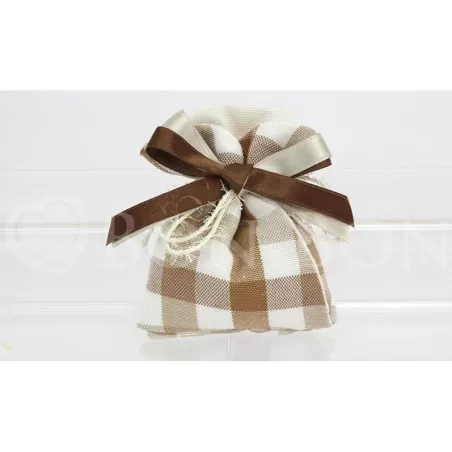 Sacchetto matrimonio 1836 country ecrù busta incrocio Liete Creazioni - 1