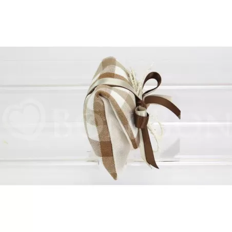 Sacchetto matrimonio 1838 country ecrù busta lettera piccola Liete Creazioni - 2