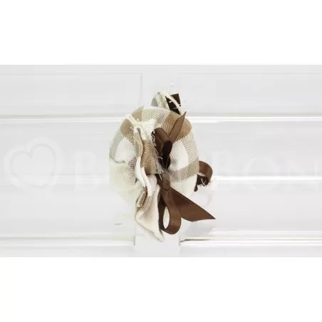 Sacchetto matrimonio 1840 country ecrù caramella Liete Creazioni - 2