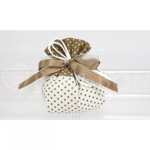 Sacchetto matrimonio 1905 pois nocciola fagotto Liete Creazioni - 1