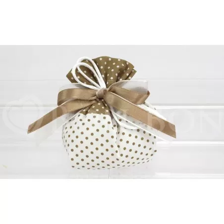Sacchetto matrimonio 1905 pois nocciola fagotto Liete Creazioni - 1
