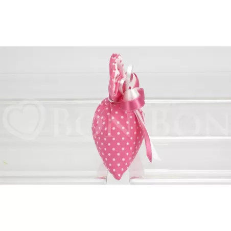 Sacchetto nascita e battesimo 1895 pois rosa busta incrocio Liete Creazioni - 2