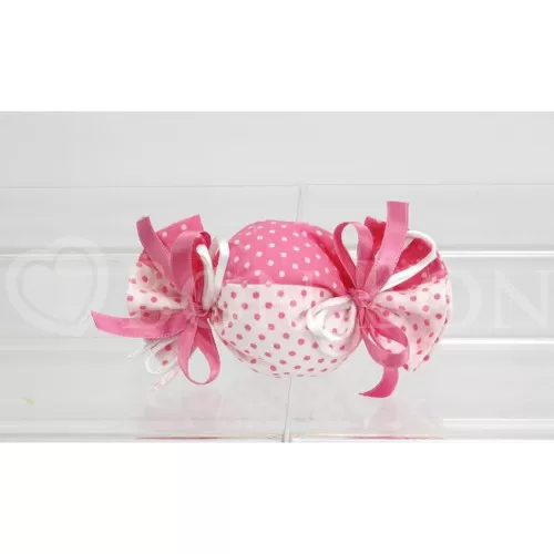 Sacchetto nascita e battesimo 1896 pois rosa caramella Liete Creazioni - 1