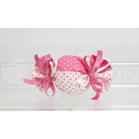 Sacchetto nascita e battesimo 1896 pois rosa caramella Liete Creazioni - 1