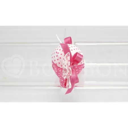 Sacchetto nascita e battesimo 1896 pois rosa caramella Liete Creazioni - 2