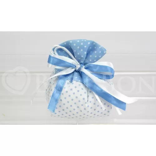 Sacchetto nascita e battesimo 1898 pois celeste fagotto Liete Creazioni - 1