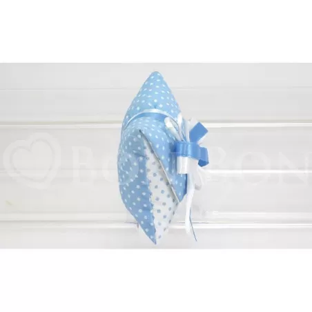 Sacchetto nascita e battesimo 1899 pois celeste busta lettera grande Liete Creazioni - 2