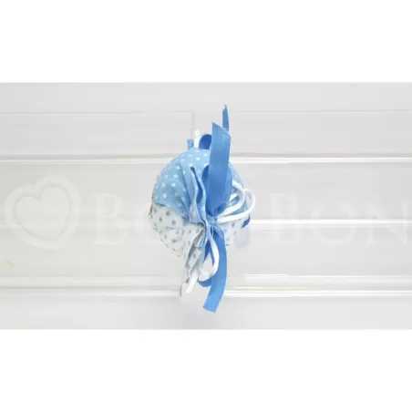 Sacchetto nascita e battesimo 1903 pois celeste caramella Liete Creazioni - 2