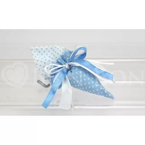 Sacchetto nascita e battesimo 1904 pois celeste cono Liete Creazioni - 1