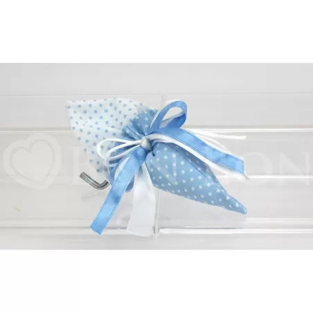 Sacchetto nascita e battesimo 1904 pois celeste cono Liete Creazioni - 1