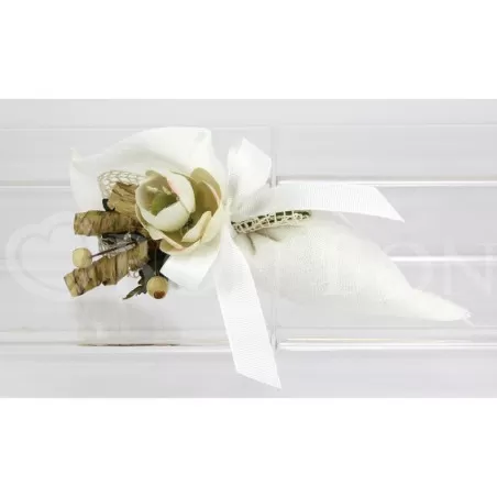 Sacchetto matrimonio 2088 maiori panna cono Liete Creazioni - 1