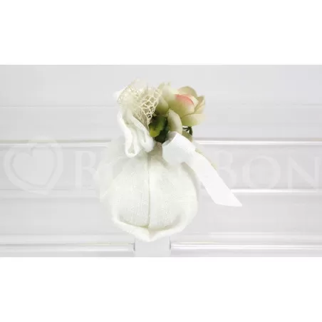 Sacchetto matrimonio 2089 maiori panna fagotto Liete Creazioni - 2