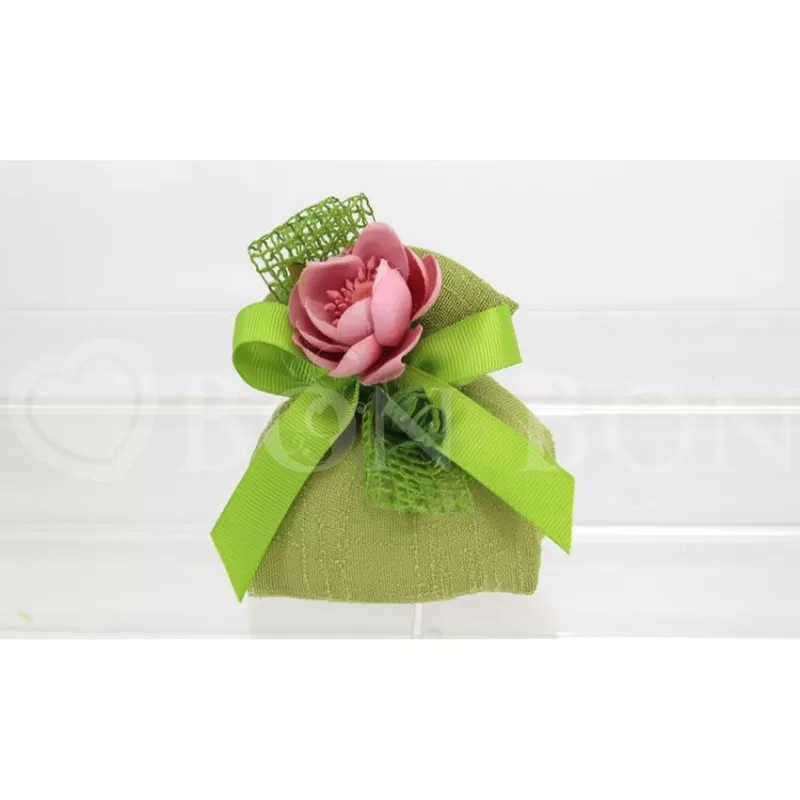 Sacchetto matrimonio 2096 maiori verde fagotto Liete Creazioni - 1